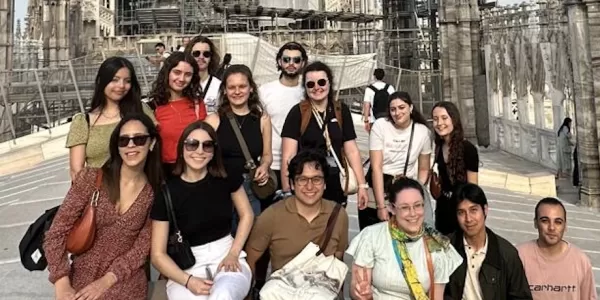 Group photo of the Duomo rooftop