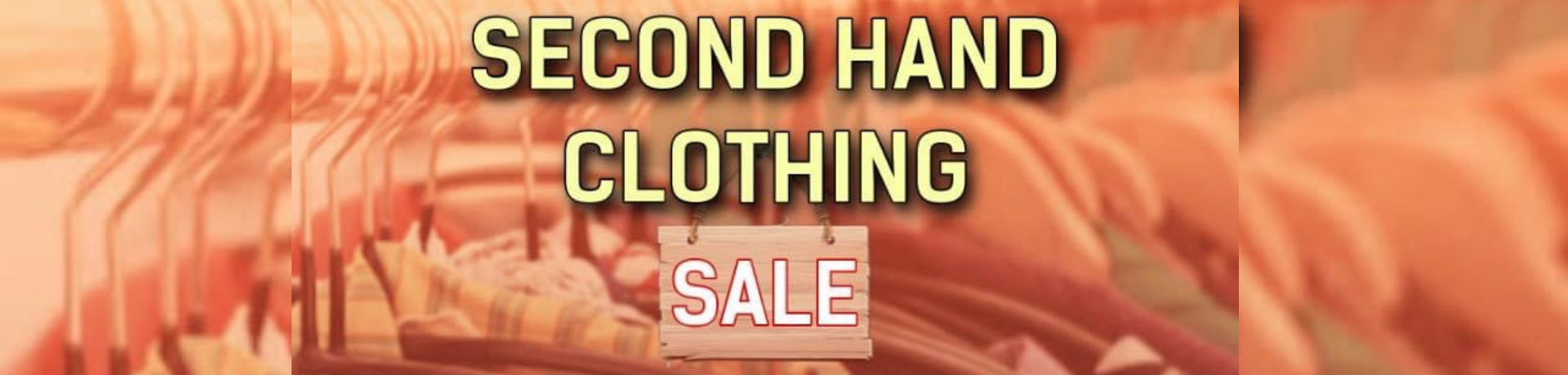Second hand clothing  sale banner