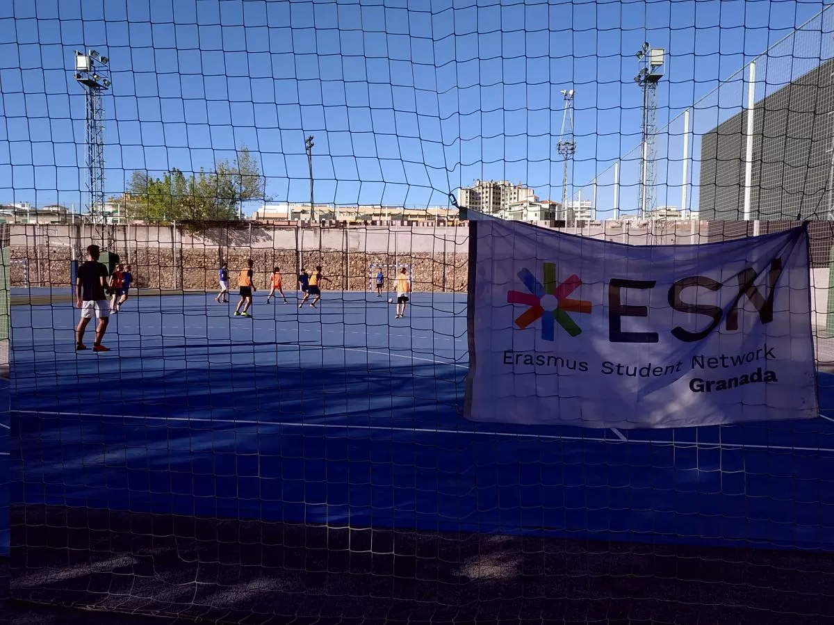 ESN Granada flag at a sport pitch