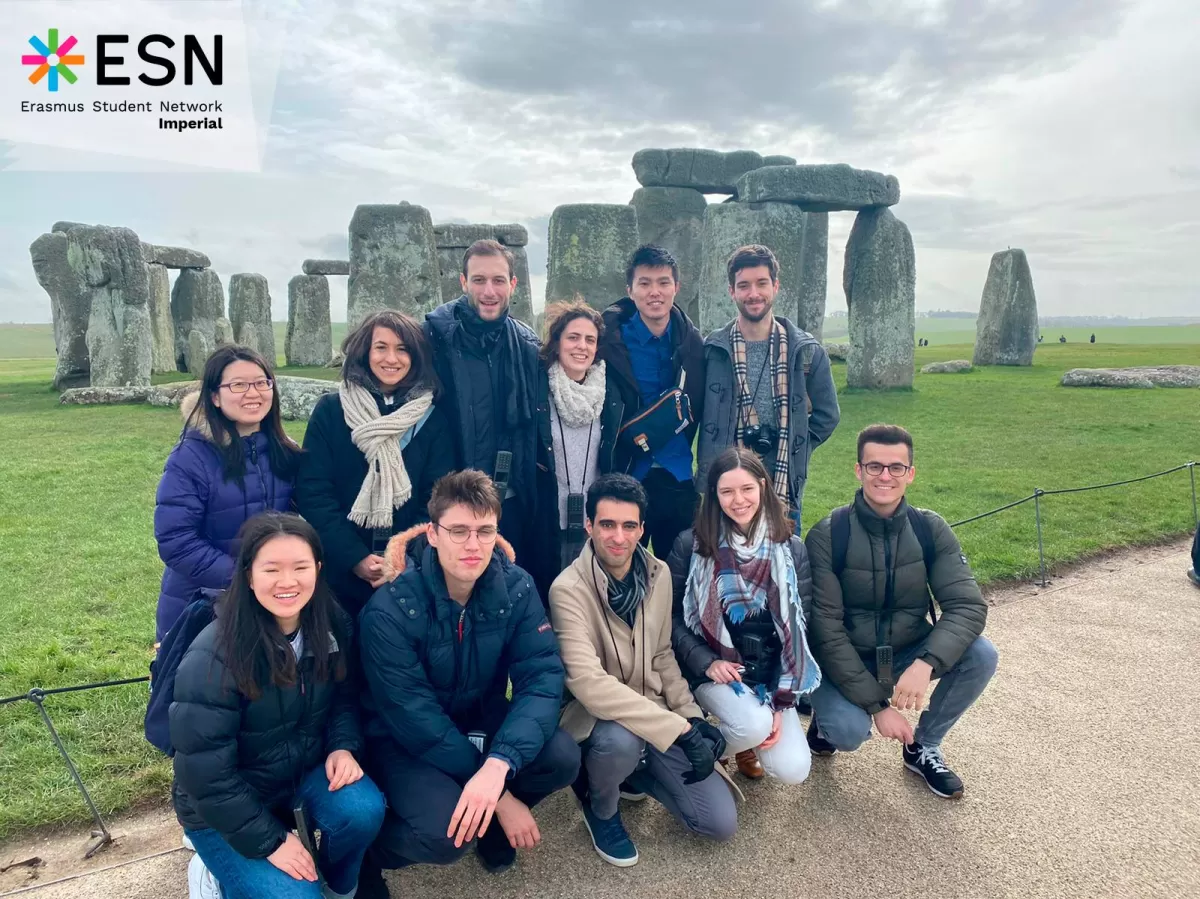 Some students at Stonehenge site