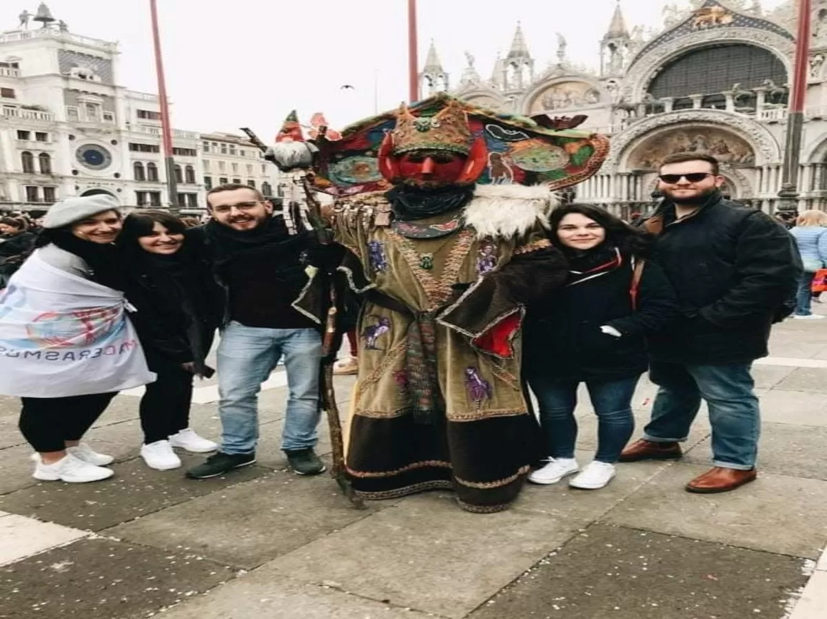with one of the Venice masks 