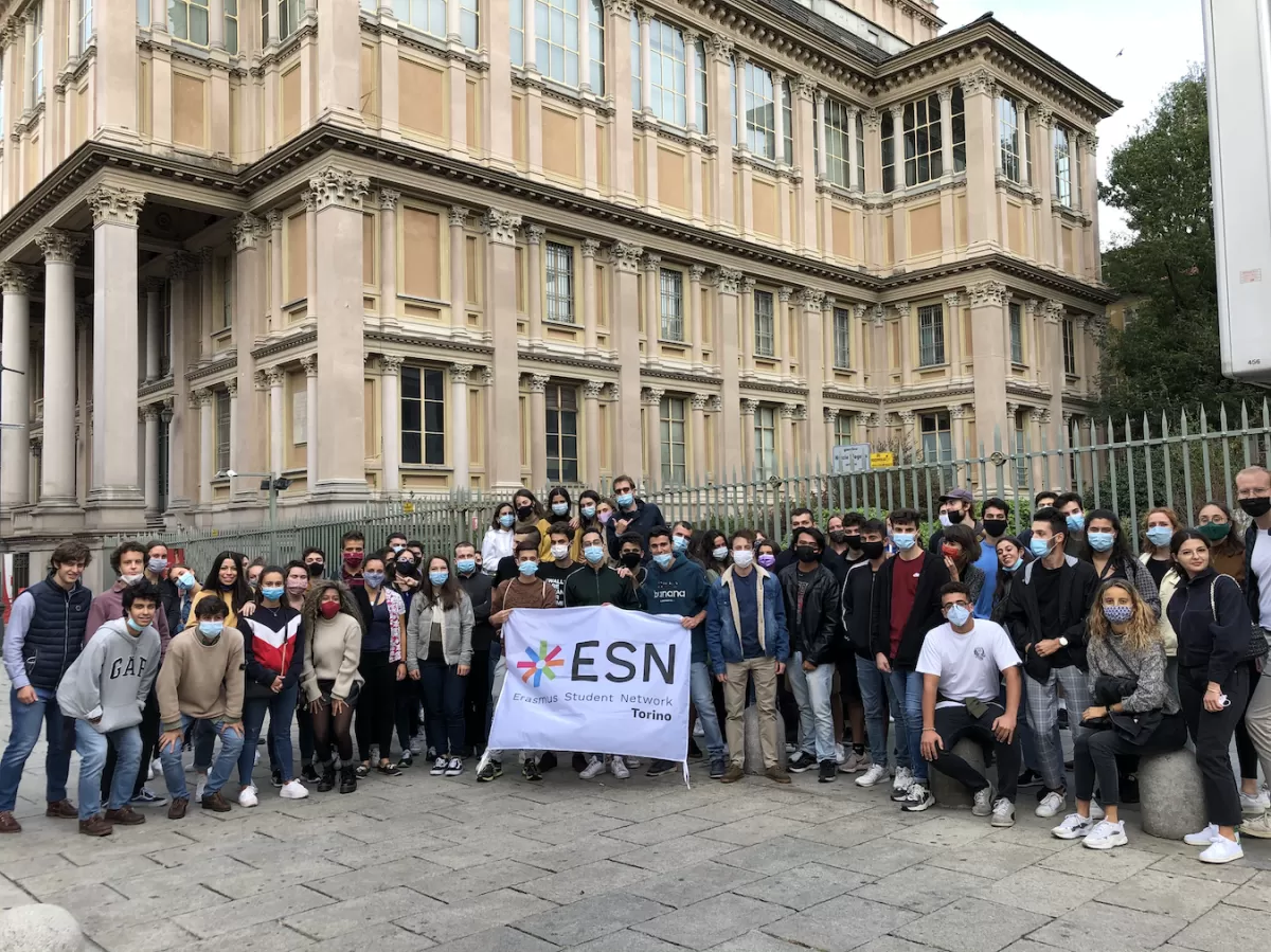 With Erasmus students in front of Mole Antonelliana