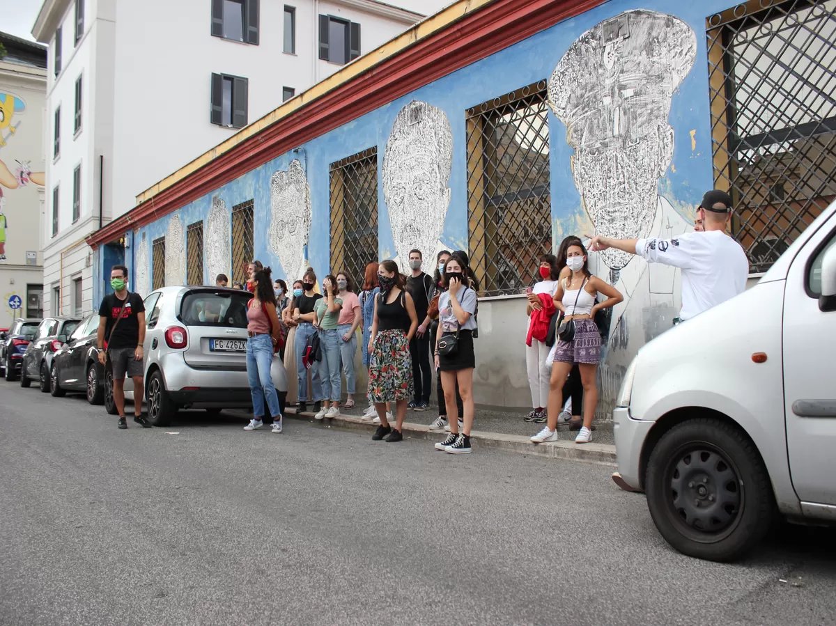International Students and the graffiti in Testaccio