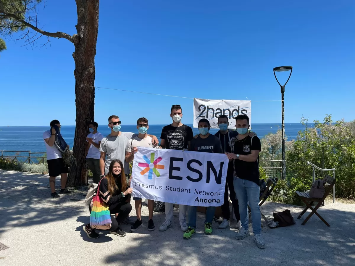 ESN Ancona next to the trash collected