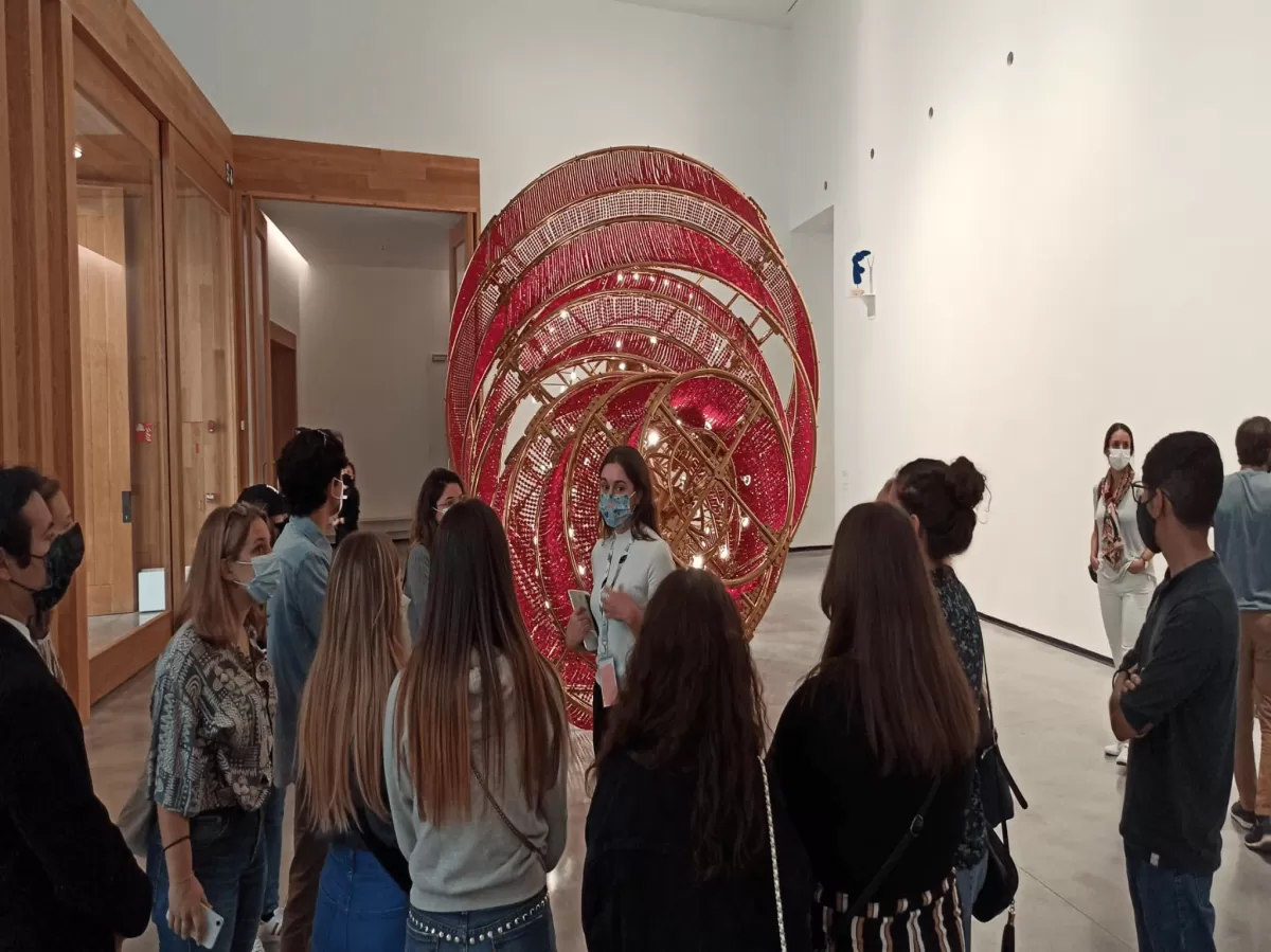 International students visiting the museum
