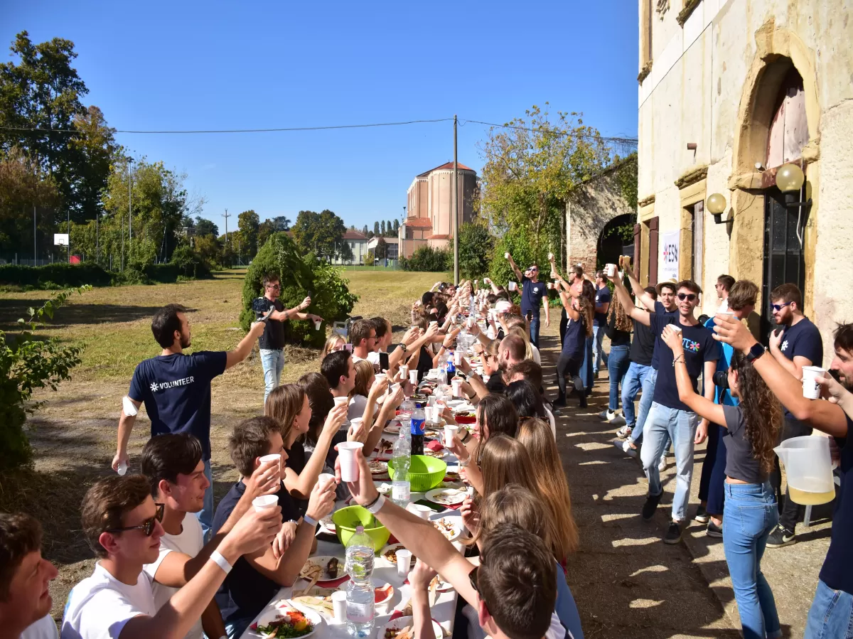 International students enjoying a typical local barbecue