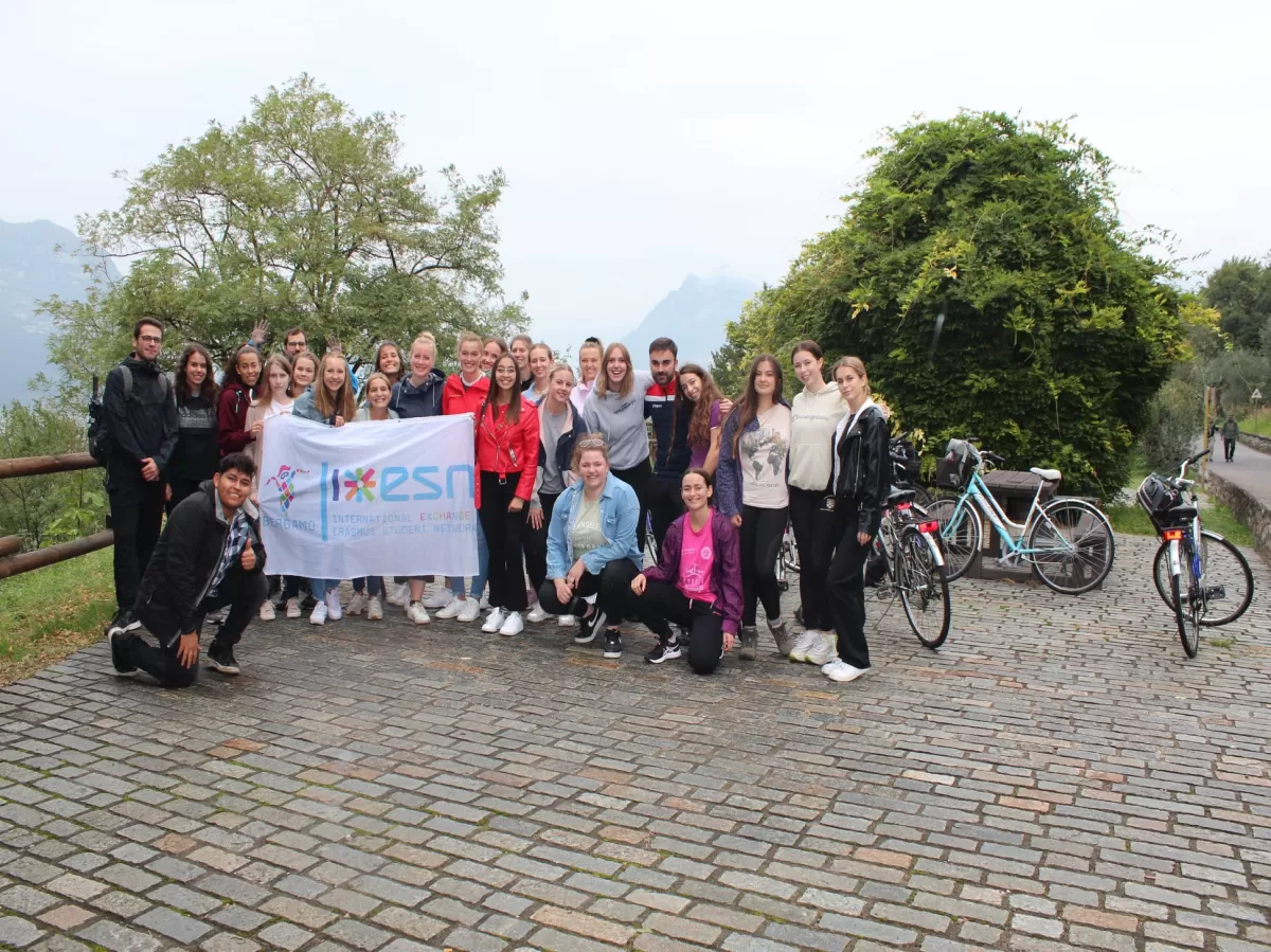 Our Beautiful Erasmus Group before starting to cycle