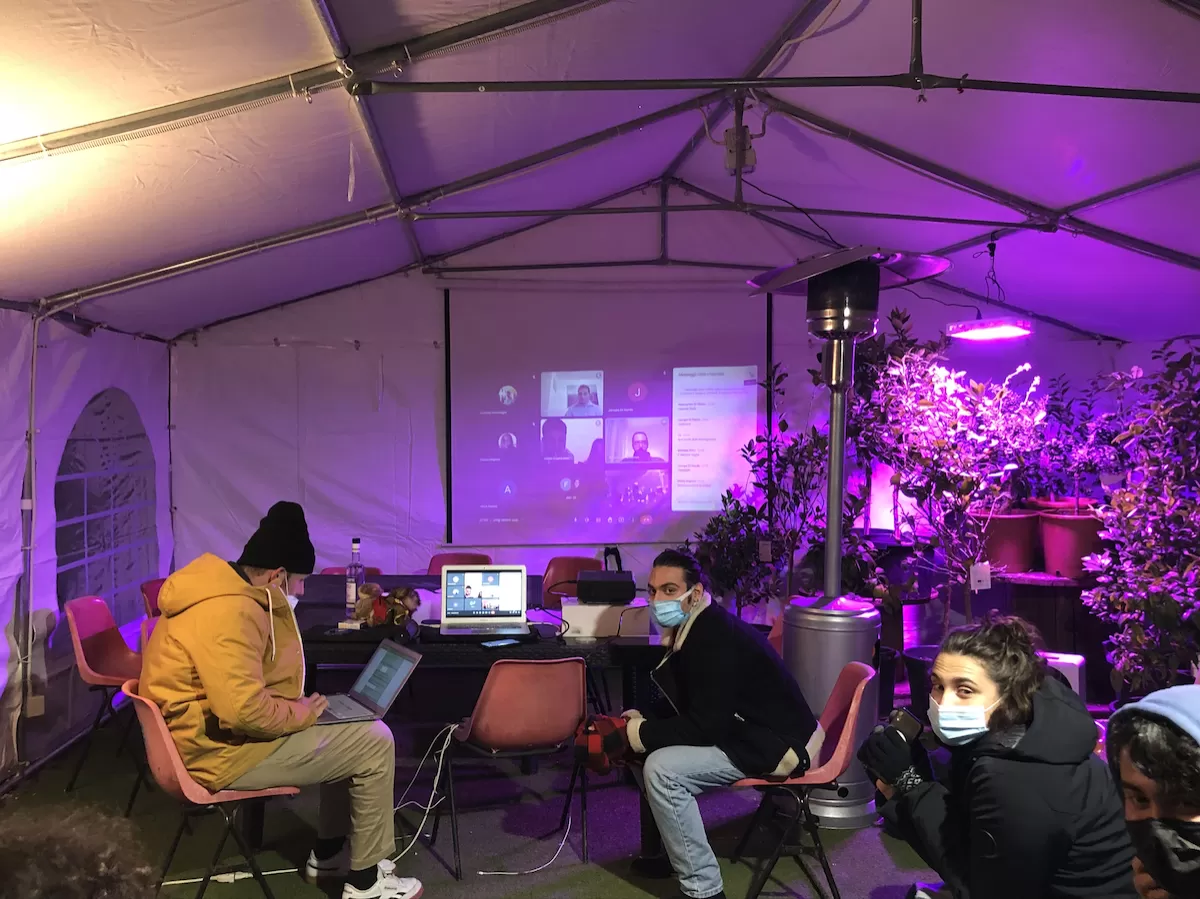 ESN Torino volunteers during assembly