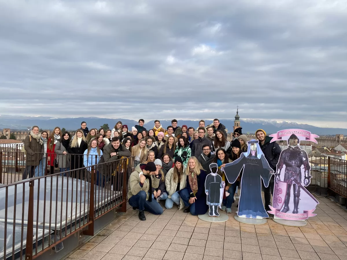 International students during the trip