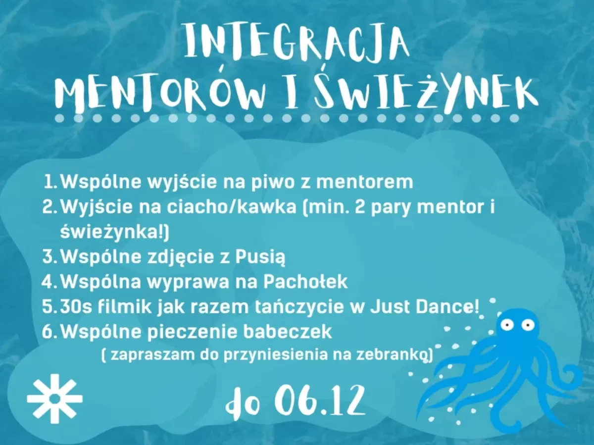 Plan integracji dla świeżynek i mentorów