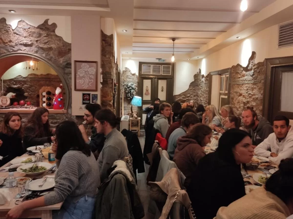 Greek night in taverna
