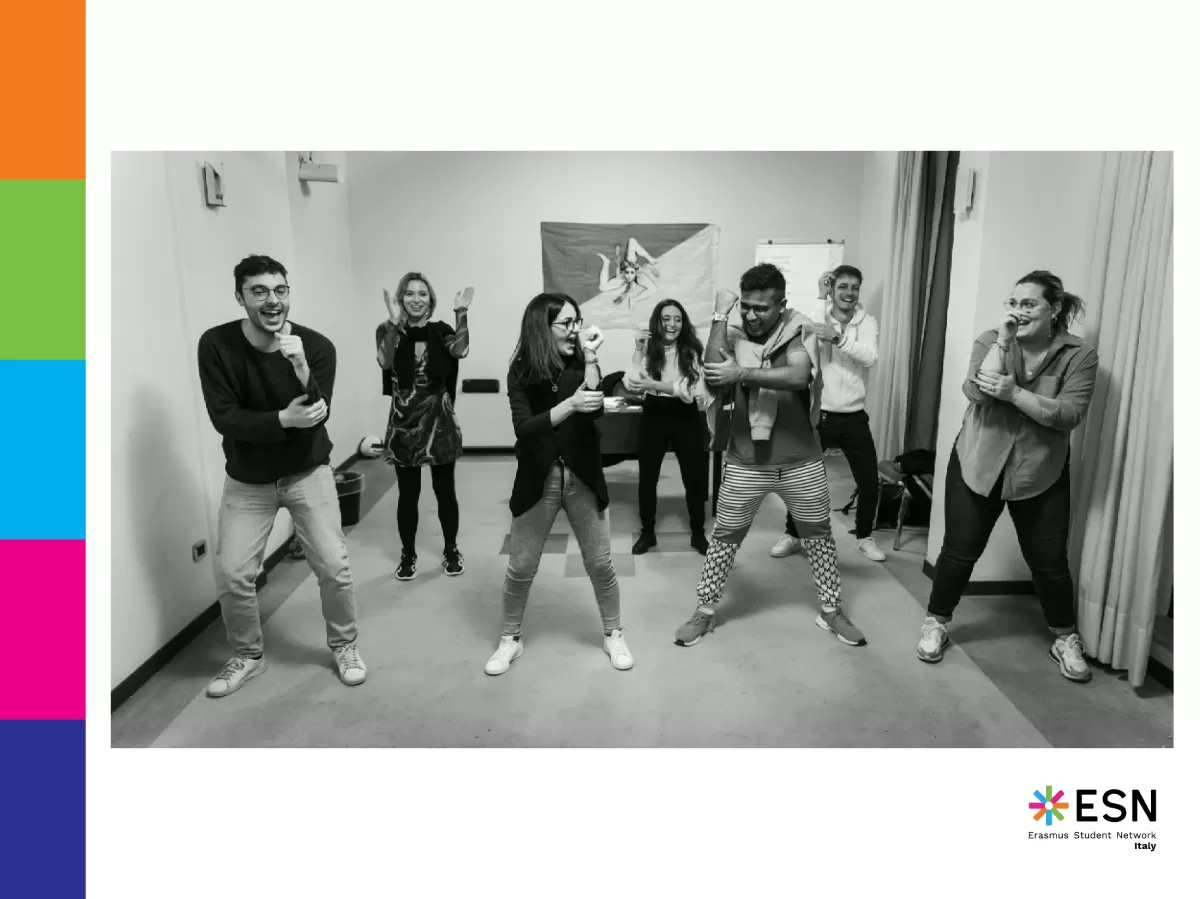 Participants dance during a workshop