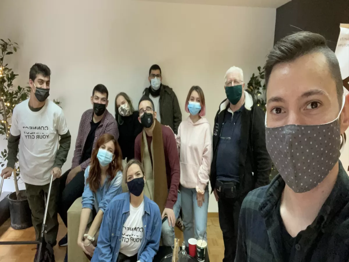 The ESN Team with 2 people that shared their story