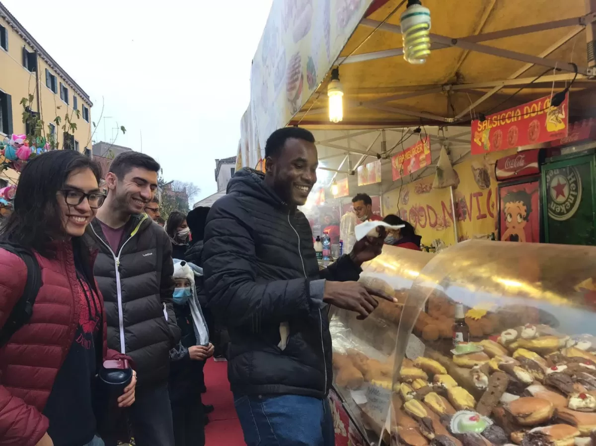 Buying street food
