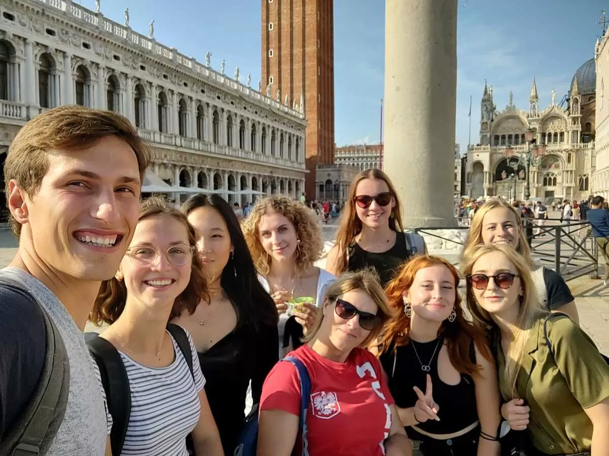 Our Erasmus students in Piazza S. Marco