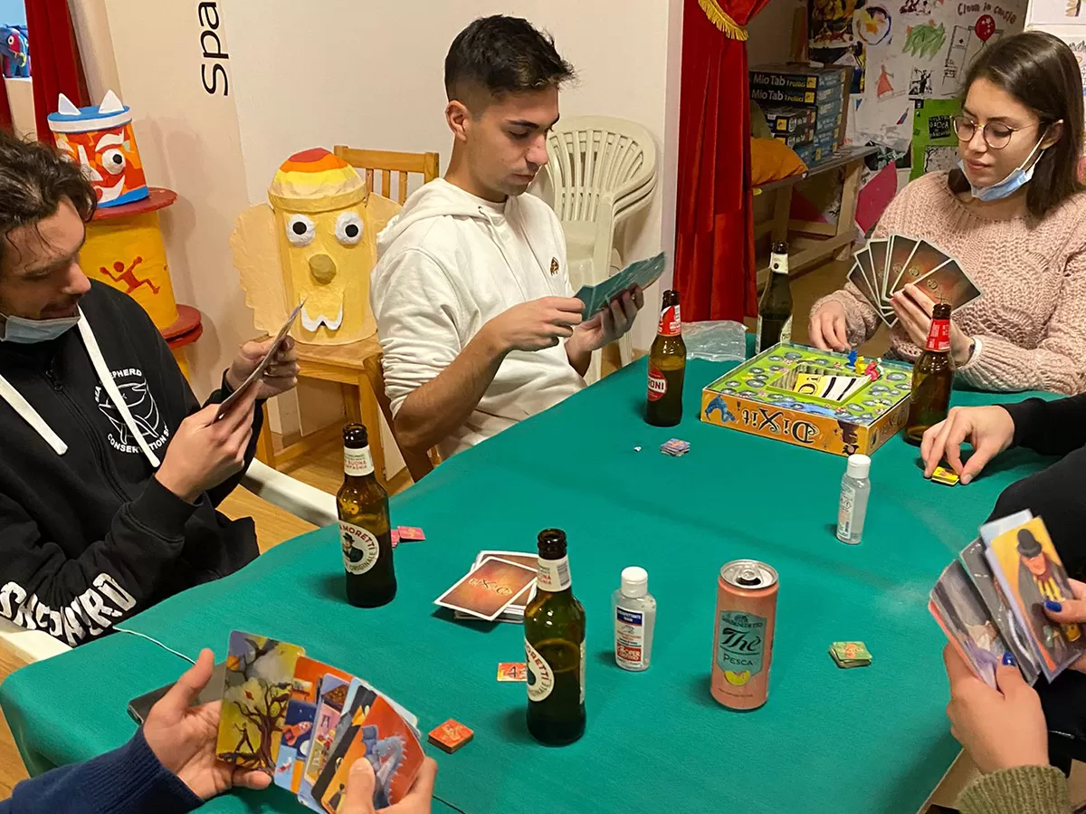 people around a table game