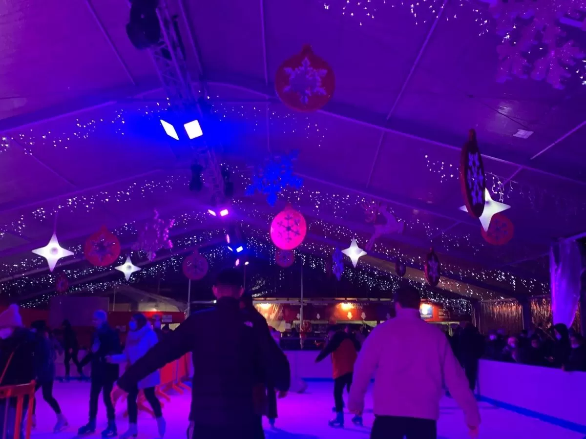 Ice skating in December