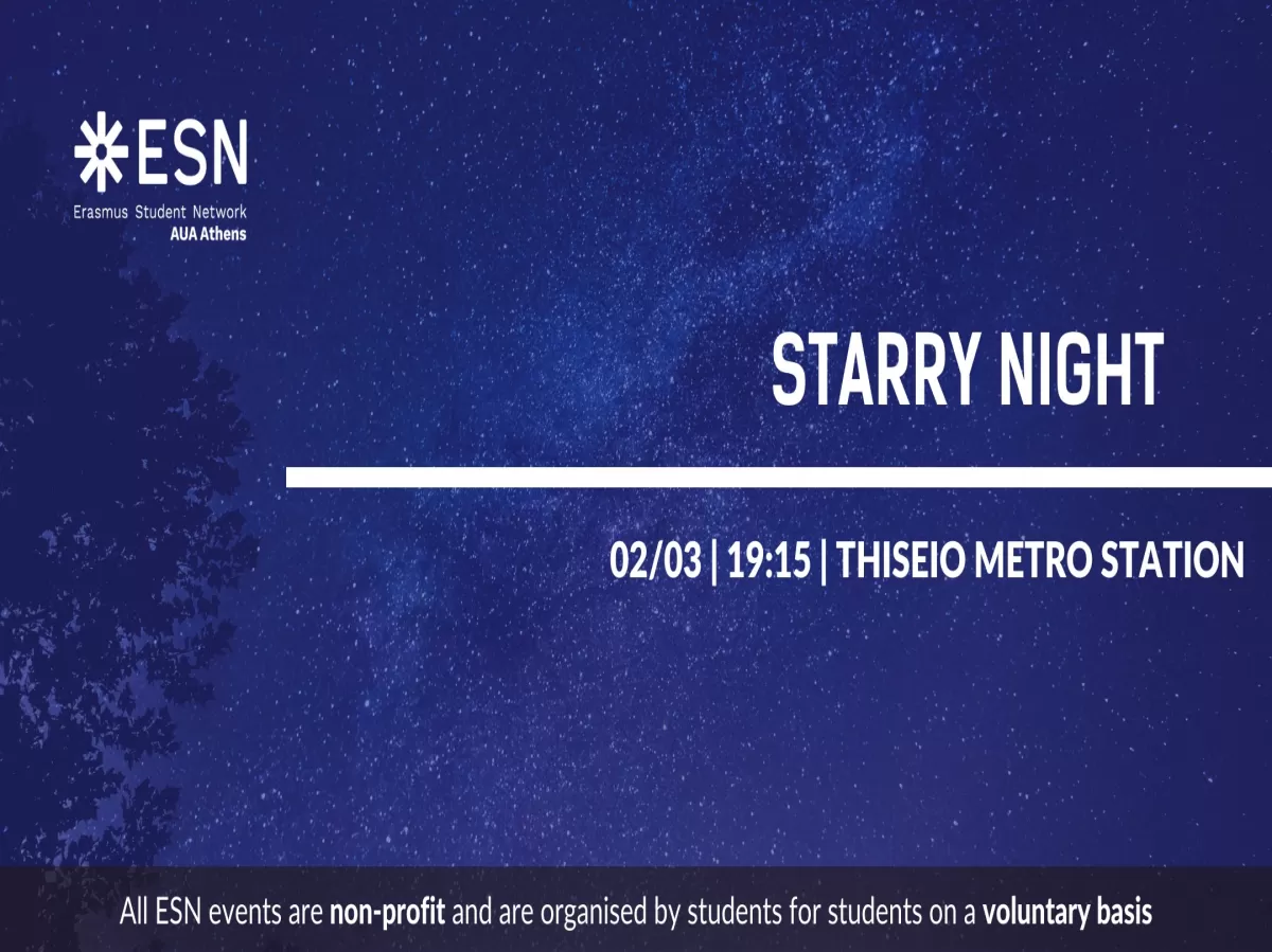 Starry night by ESN AUA Athens
