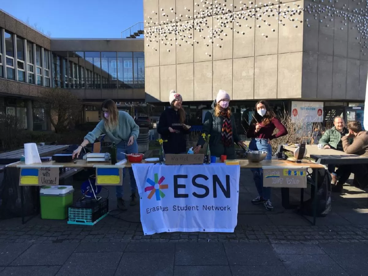 ESN members and internationals selling waffles