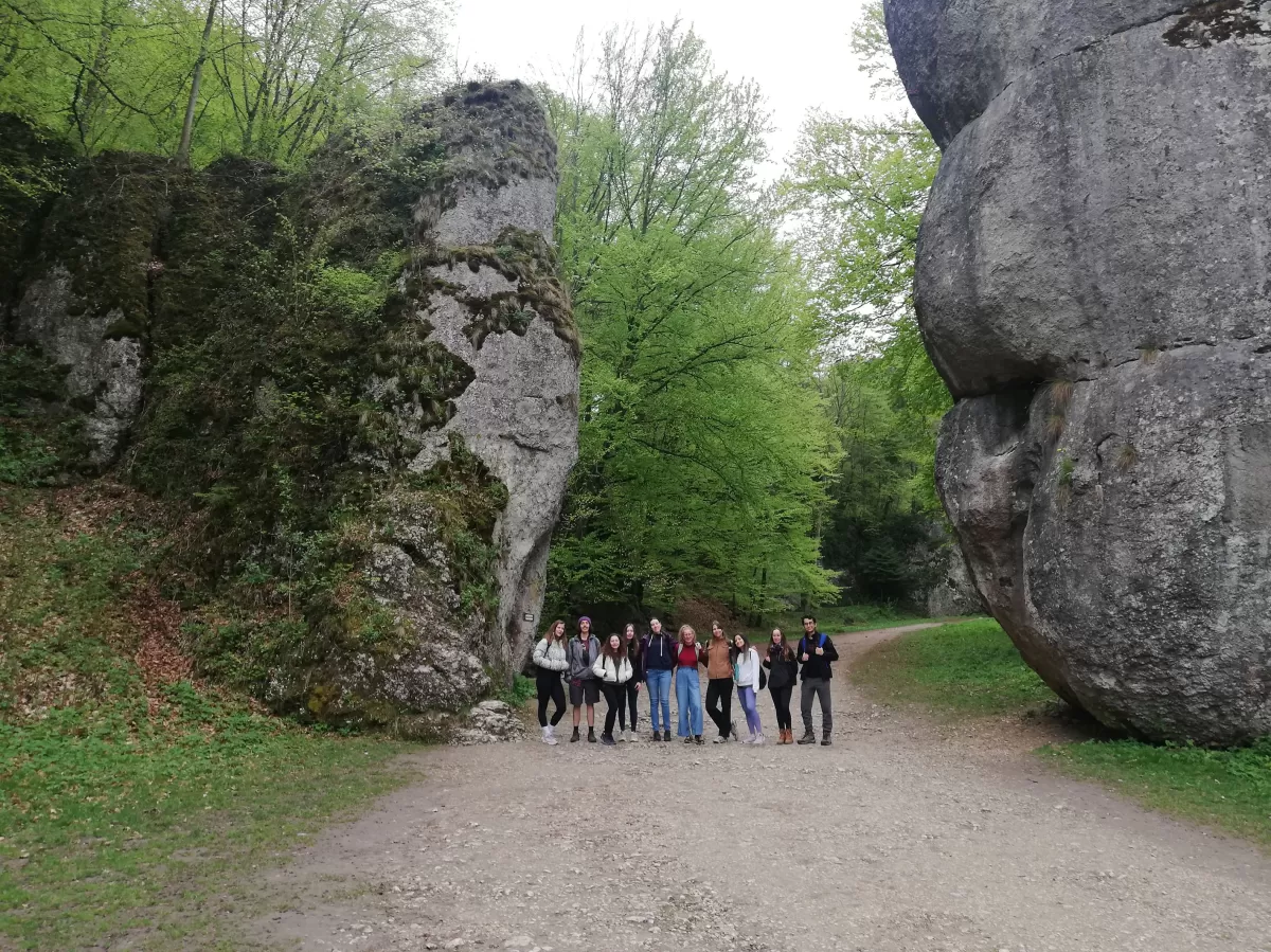 Participants of the trip in front of the Brama Krakowska