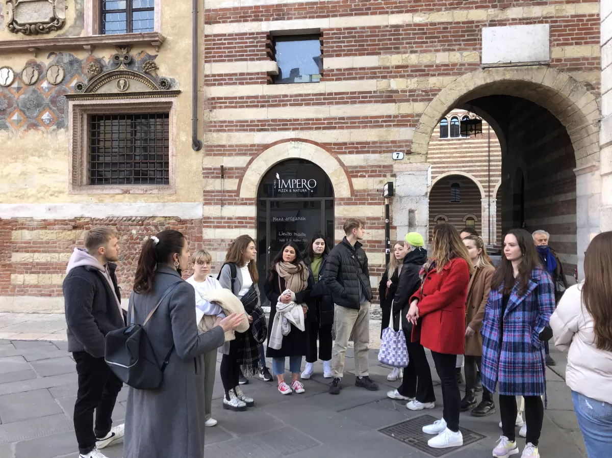 International students visiting Verona