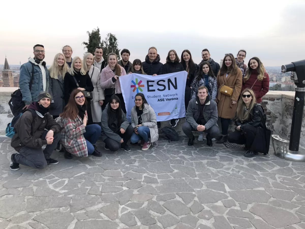 International students visiting Verona