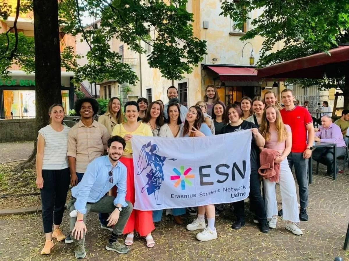 Group photo with ESN flag
