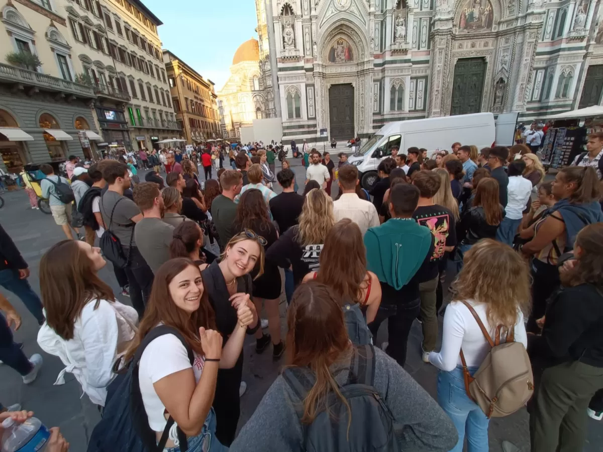 International students in Florence.