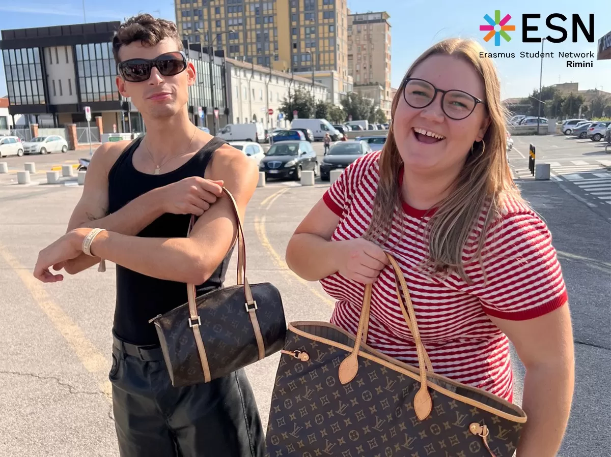 Other erasmus students showing us their new second hand Louis Vuitton bags
