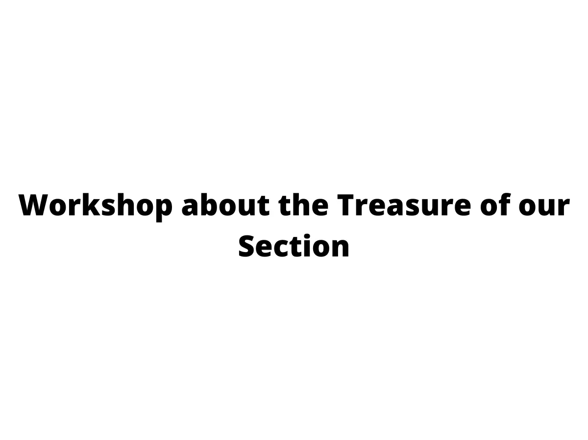 Workshop about the Treasure of our Section