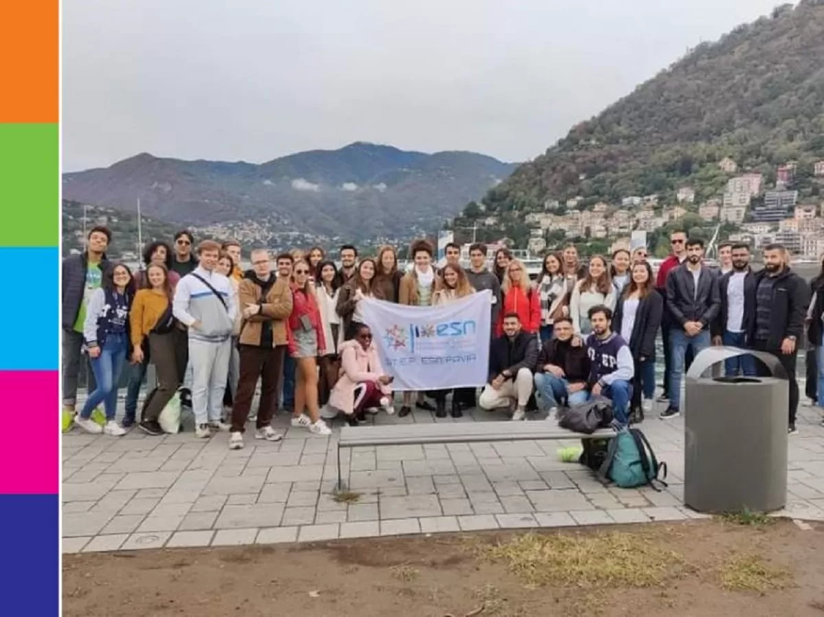 A photo of the group near Como lake