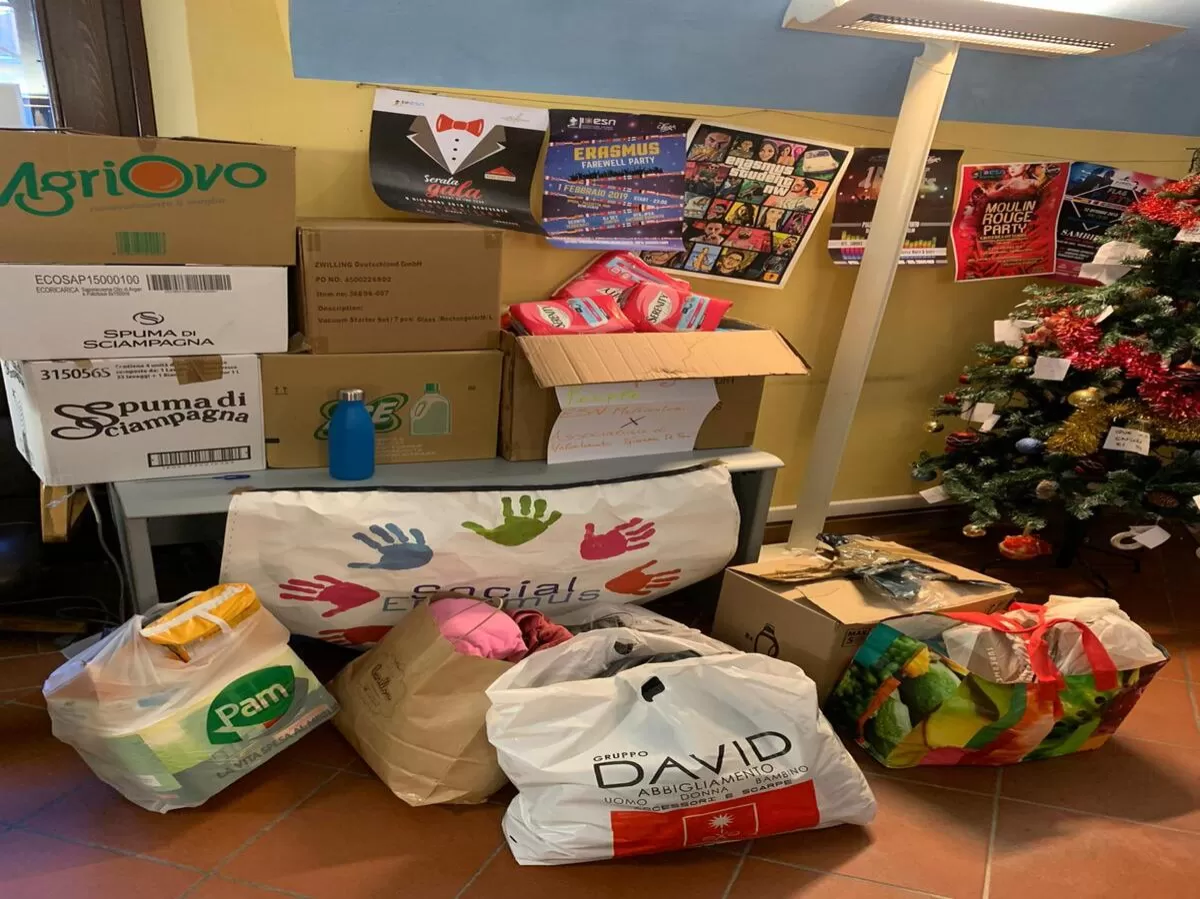 Basic necessities collected by Erasmus students