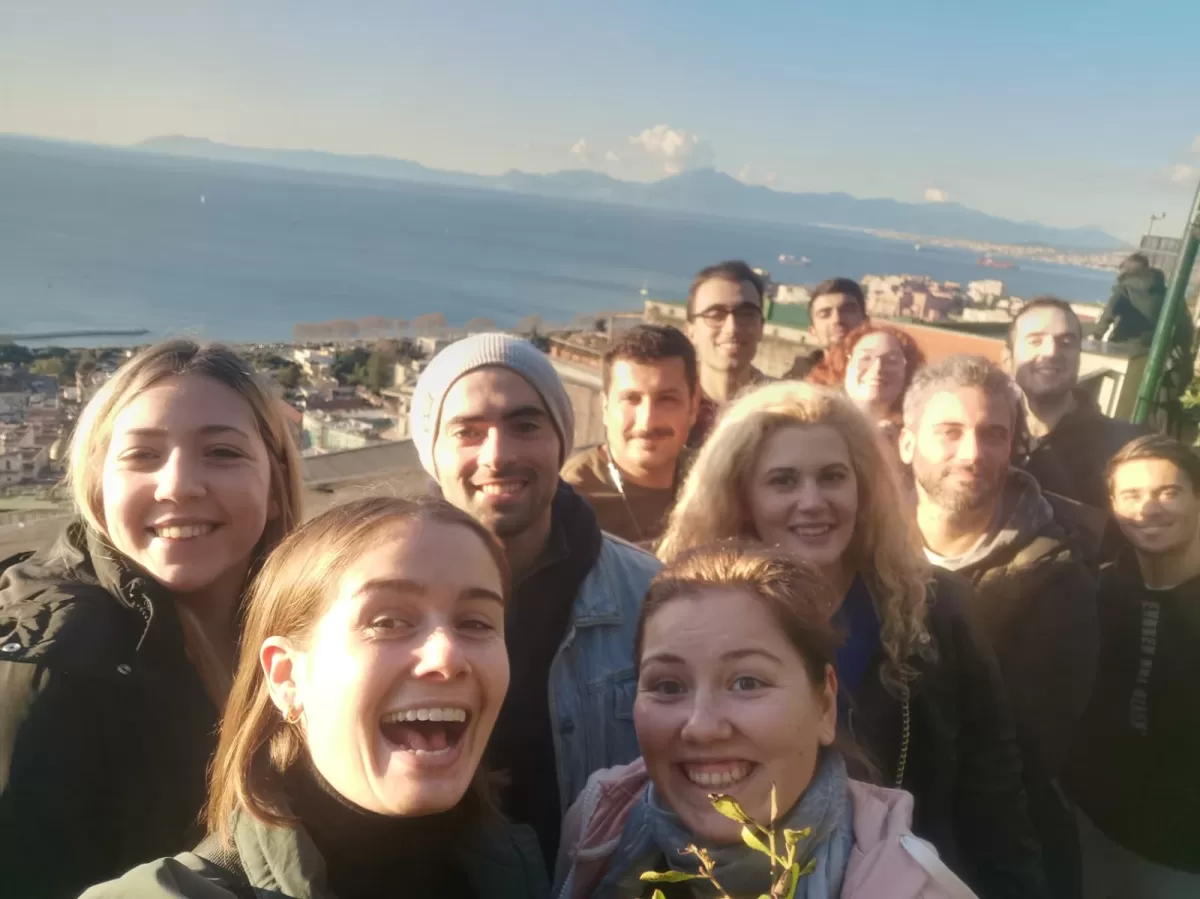Group photo with the north view in Villa Floridiana