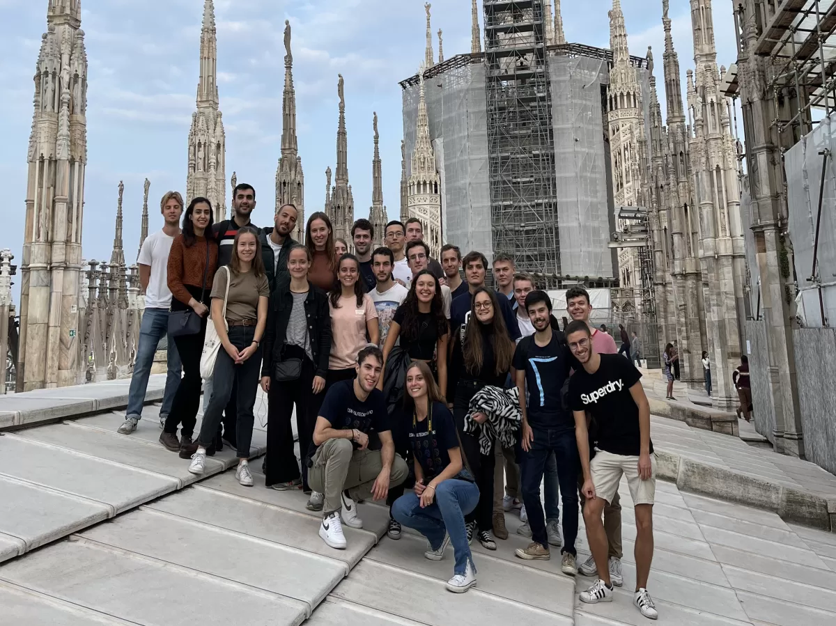 Esners and Erasmus at the top pf Duomo