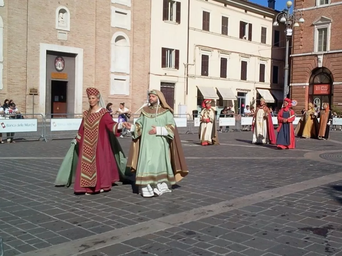 historical parade in the city of jesi