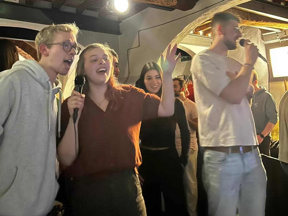 International students focused on singing the best they can