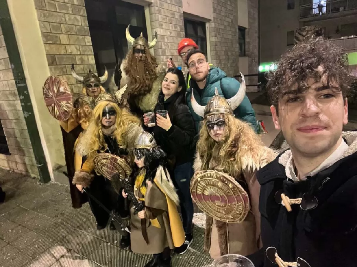 people posing at the Carnival