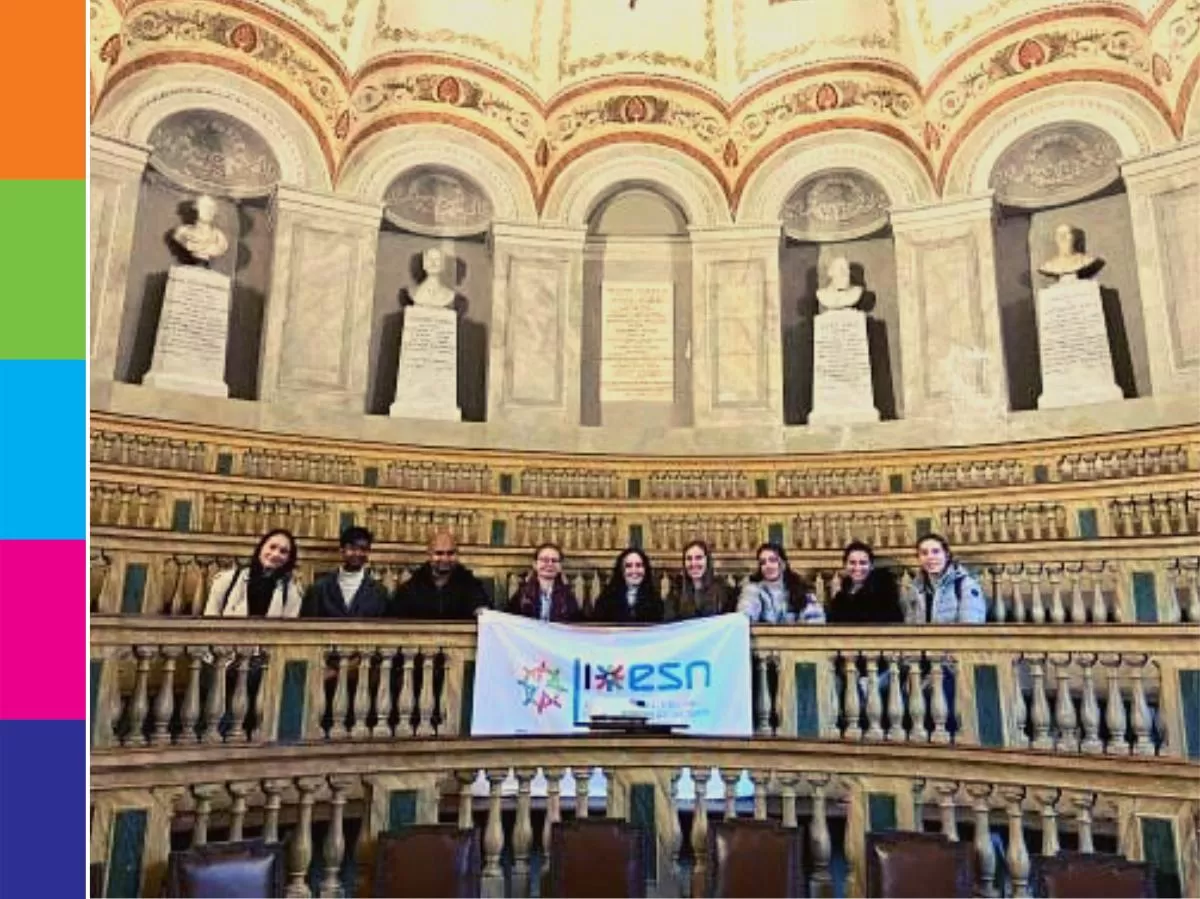 An image of the group inside the museum