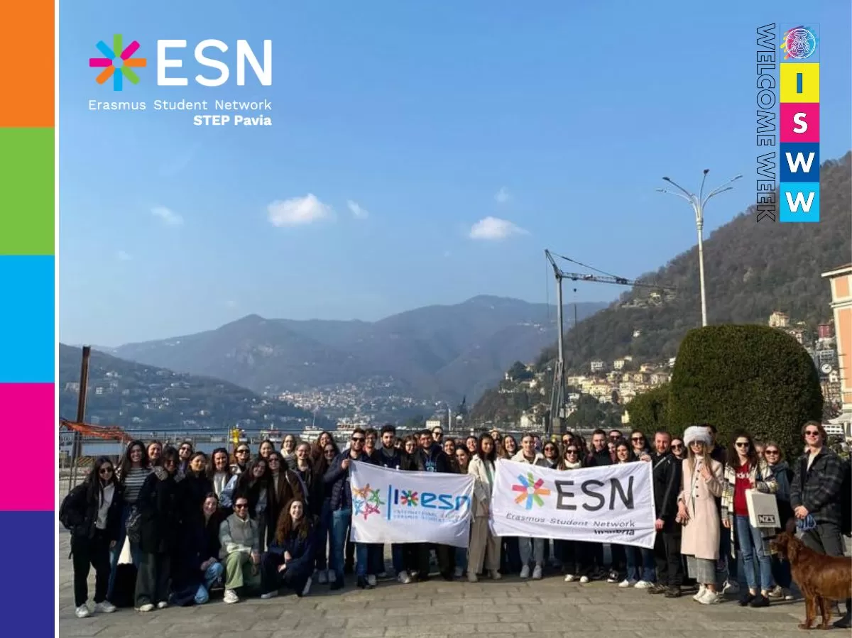 A photo with ESN Insubria that helps us to discover Como