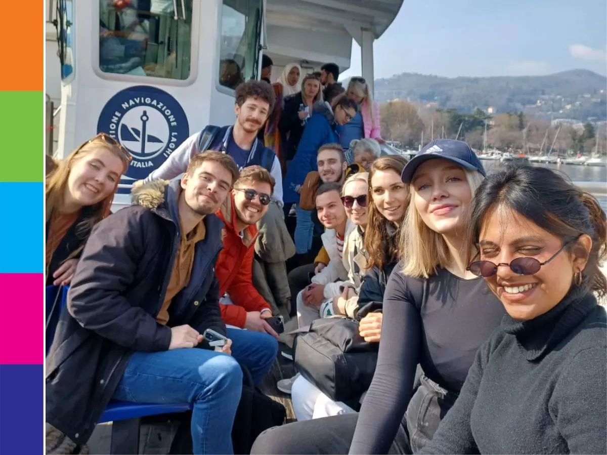 Abstract of a tour on boat at Como Lake