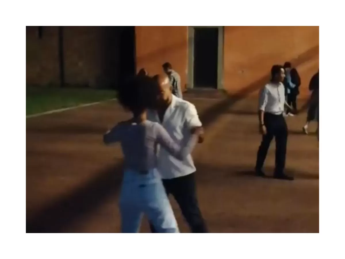 Erasmus students dancing in couples