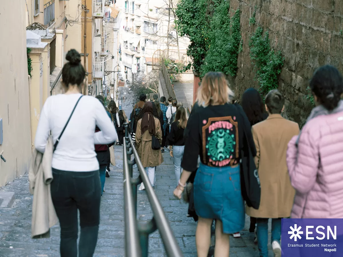 Erasmus passing through Sanità's roads