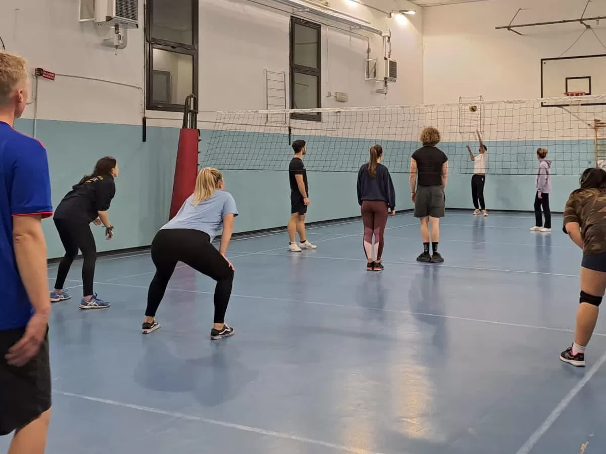 people playing volleyball