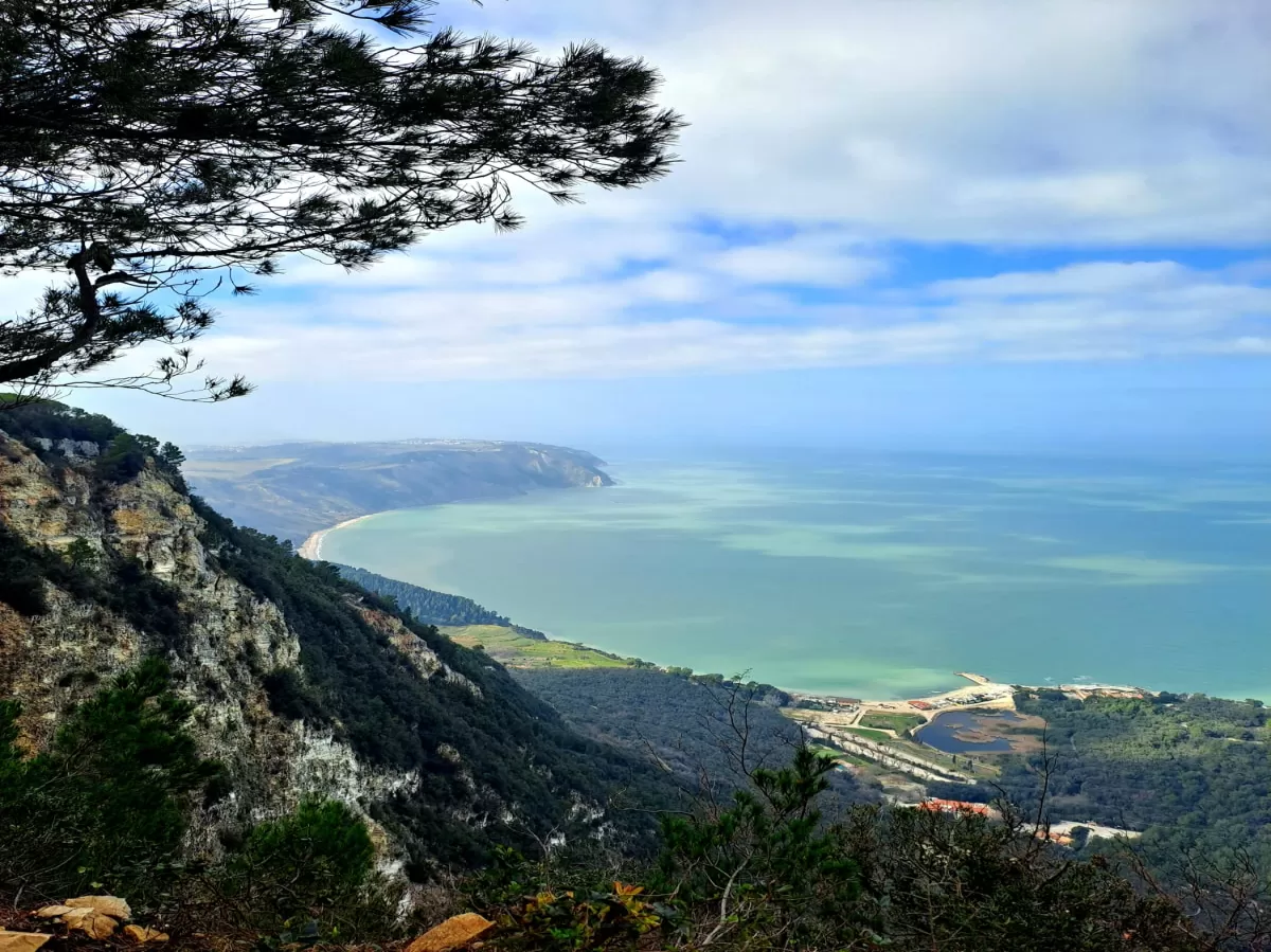 The view of the coast from the cliff over Portonovo