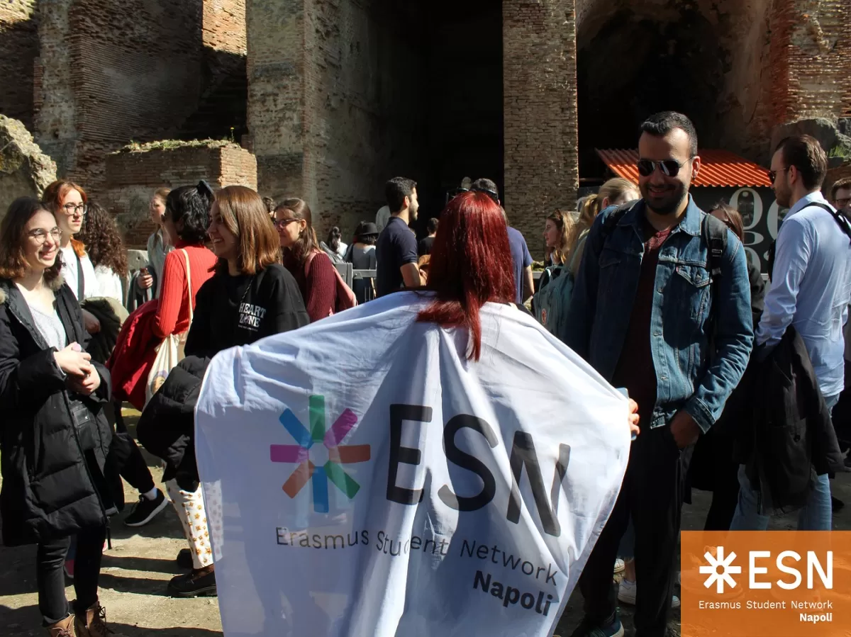 ESN flag at "Anfiteatro Flavio"