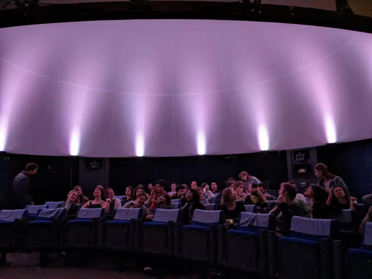 Participants at the planetarium
