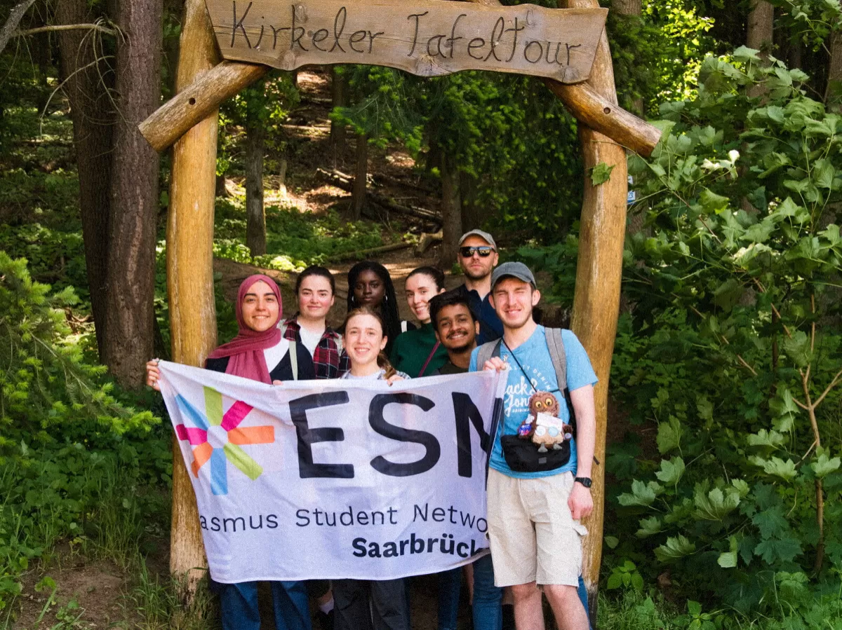 people with ESN flag posing