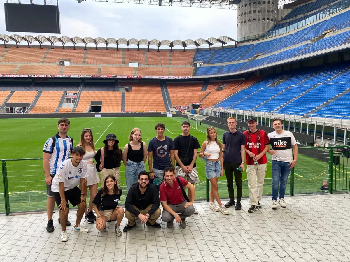 ESN team and students in the pitch