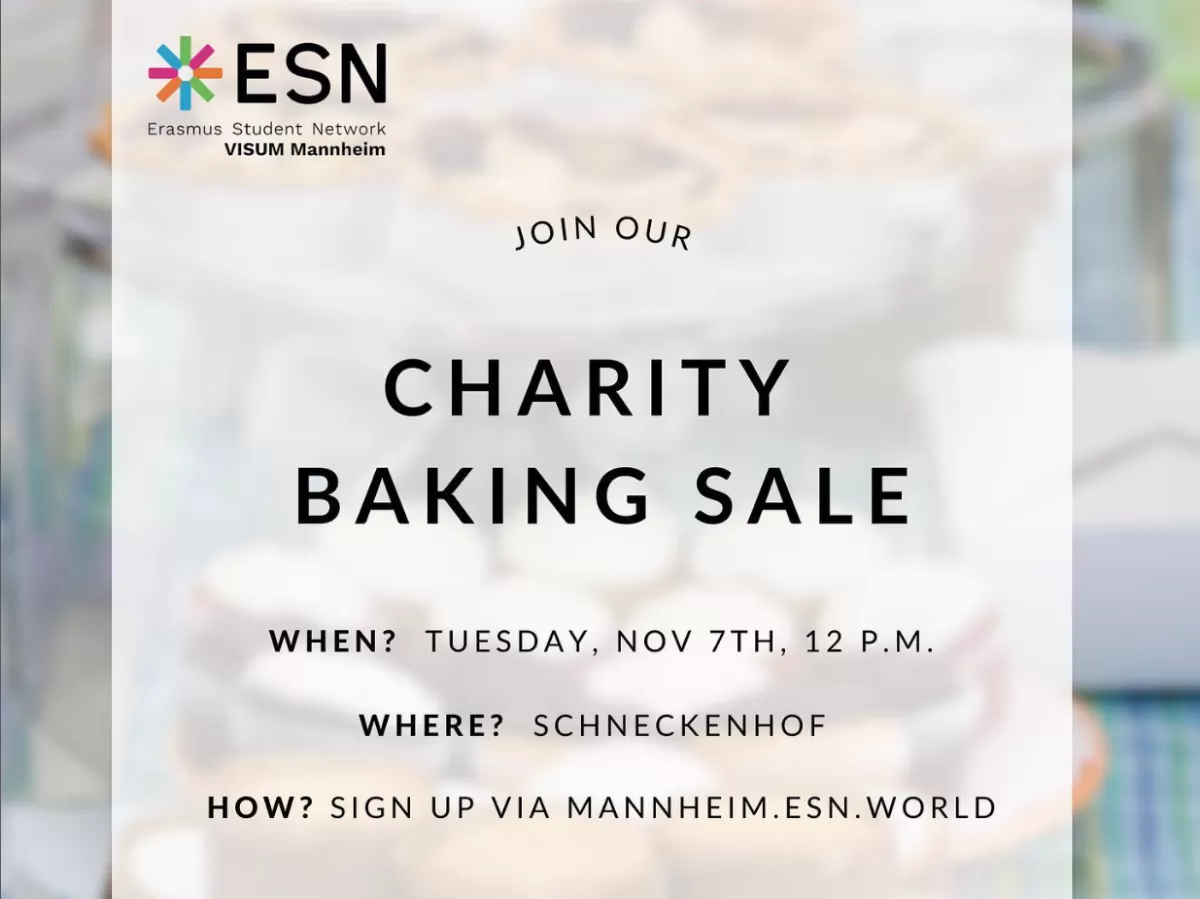 Announcement of the Charity Baking Sale, that we uploaded to Instagram