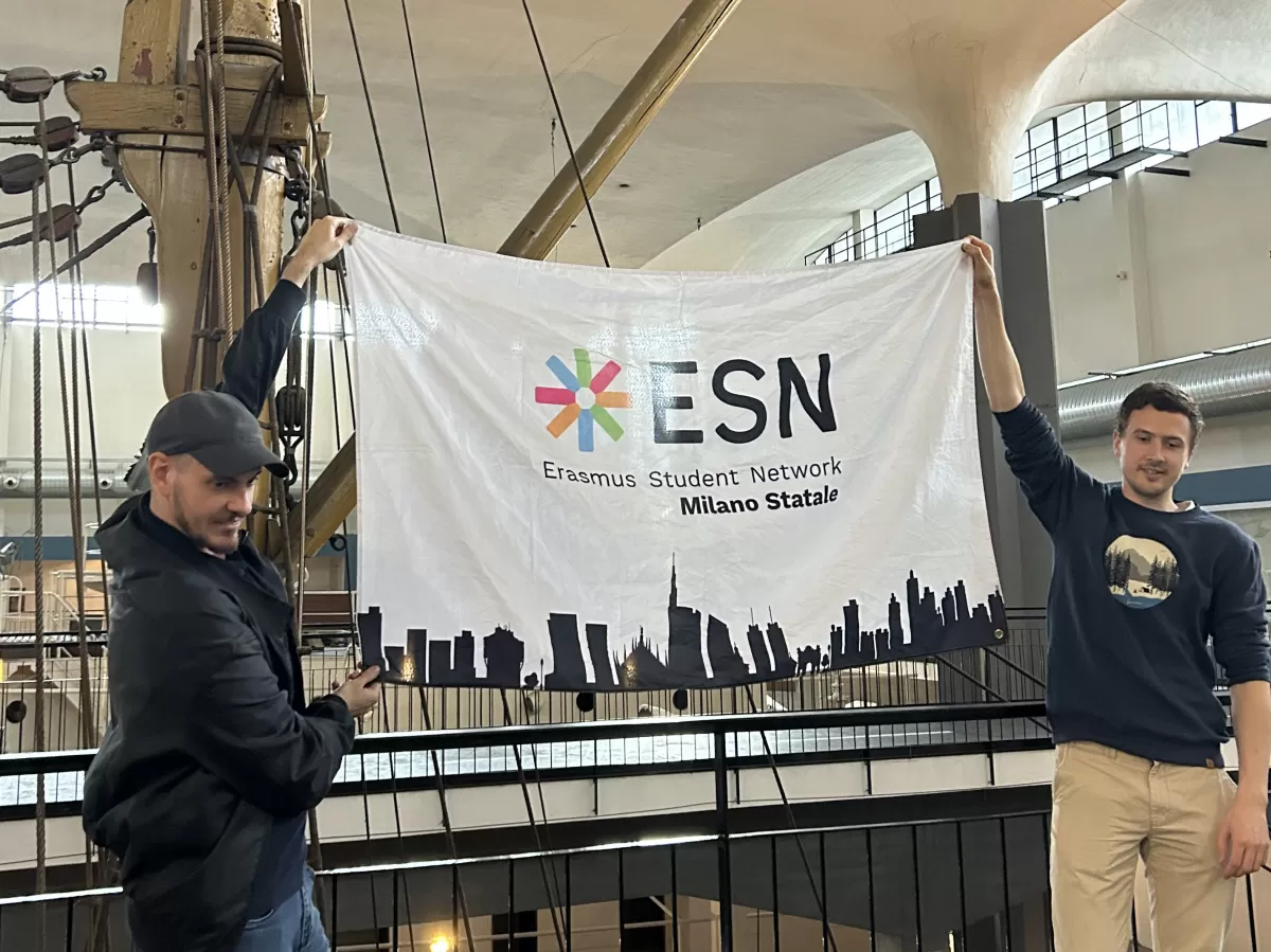 The ESN flag on the Nave scuola Ebe